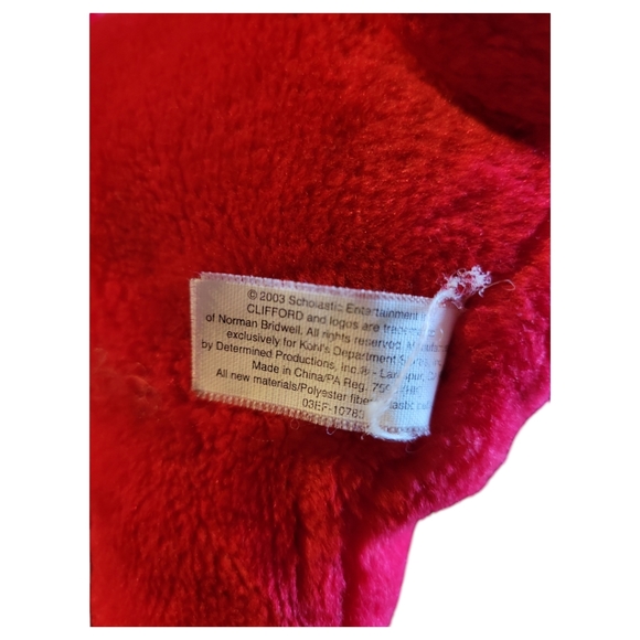Vtg 03 Kohls Cares 13" Scholastic Clifford Big Red Dog Stuffed Animal Puppy - Picture 8 of 8